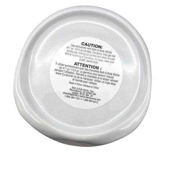 Bath & Body Works White Owl Pedestal 3 Wick Candle Holder Plant Stand - Picture 7 of 16